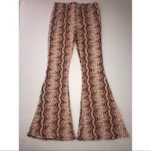 ✨ Snake Print Bell Bottoms
